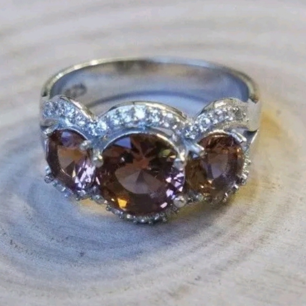 Alexandrite sterling silver ring